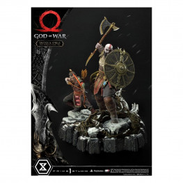 God of War Premium Masterline Series socha Kratos and Atreus in the Valkyrie 72 cm